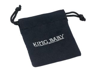 King Baby Studio Skull and Crossbones Post Earrings Silver