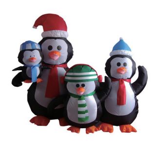 BZB Goods 5 Foot Penguin Family Inflatable