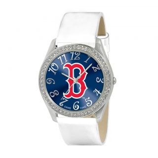 Game Time Boston Red Sox Womens Glitz Classic Analog Patent Leather