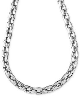 Mens Stainless Steel Necklace, 24 Square Link   Necklaces   Jewelry