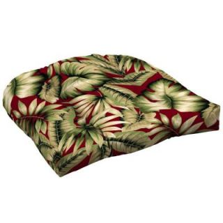 Hampton Bay Chili Tropical Tufted Outdoor Seat Cushion (2 Pack) DISCONTINUED AB80398X 9D2