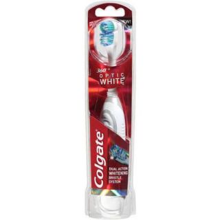 Colgate 360 Optic White Full Head Soft Powered Toothbrush, 1ct