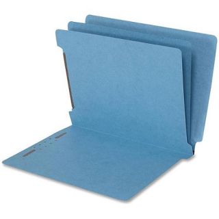 Sj Paper End Tab Classification Folder   Letter   8.5" X 11"   6 Divider   2.25" Expansion   2.25" Capacity   25 / Box   15pt.   Blue   Selco Industries, Inc. S59722