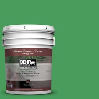 BEHR Premium Plus Ultra 5 gal. #P400 6 Clover Patch Eggshell Enamel Interior Paint 275305