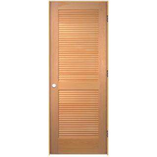 ReliaBilt (Unfinished) Prehung Solid Core Full Louver Pine Interior Door (Common: 28 in x 80 in; Actual: 29.563 in x 81.687 in)