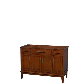 Wyndham Collection Hatton Light Chestnut Transitional Bathroom Vanity (Common: 48 in x 22 in; Actual: 47 in x 21.5 in)