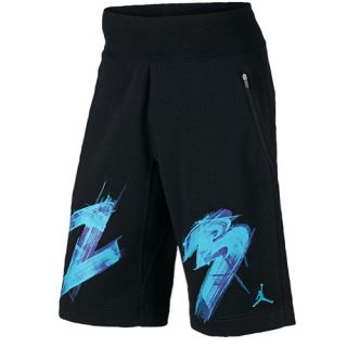 Jordan Retro 8 Fleece Shorts   Mens   Basketball   Clothing   Black/Blue Lagoon