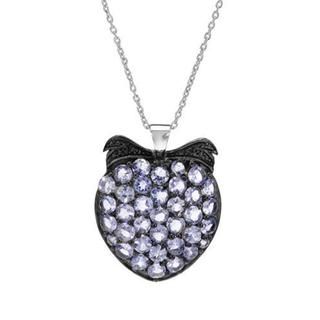 Necklace with 4.55ct TW Tanzanites Crafted in 925 Sterling Silver