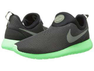 Nike Roshe Run Slip On Black Poison Green Iron Green
