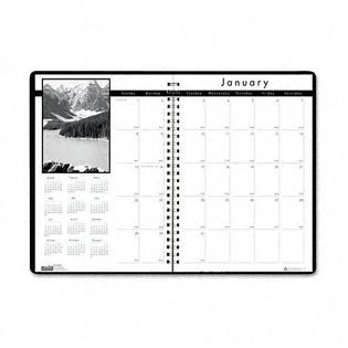 House of Doolittle Black on White Photo Monthly Planner   Office