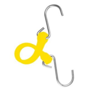 The Perfect Bungee 7 in. EZ Stretch Polyurethane Bungee Strap with Galvanized S Hooks (Overall Length: 12 in.) in Yellow PB12Y