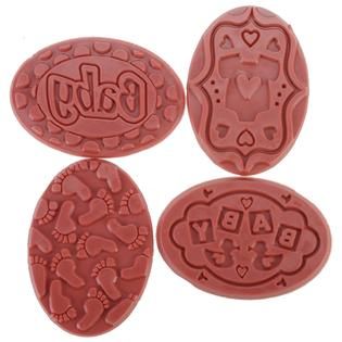 Soap Embossing Stamp Assortment 8/Pkg Oval Baby