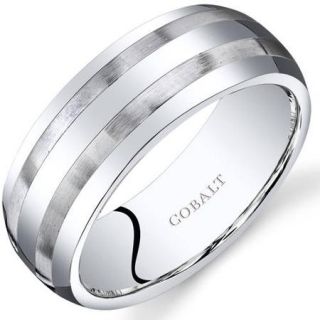 Oravo 8.0mm Men's Cobalt Wedding Band Ring