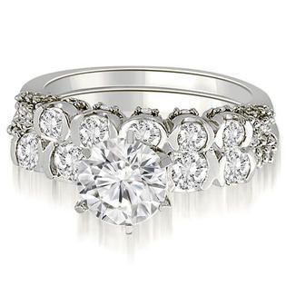 AMCOR   1.98 cttw. 14K White Gold Round Cut Diamond Bridal Set (I1, H