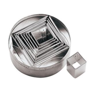 Piece Square Plain Dough Cutters Set