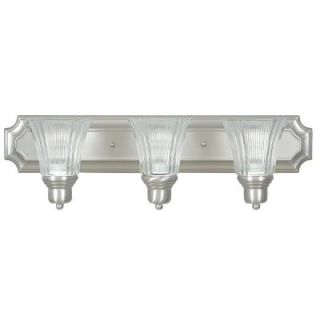 Sunset Lighting Bourland 3 Light Satin Nickel Bath Vanity Light CLI SS460523