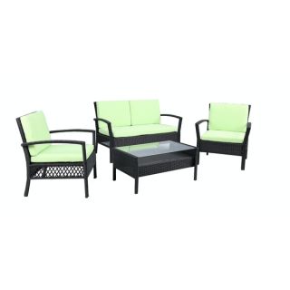 Baner Garden Outdoor Furniture Complete Patio 4 pieces PE Wicker