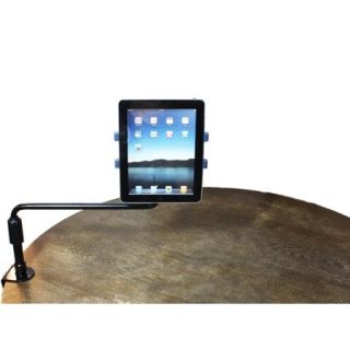 Universal Tablet Clamp On Desk Mount Holder with L Extension Arm