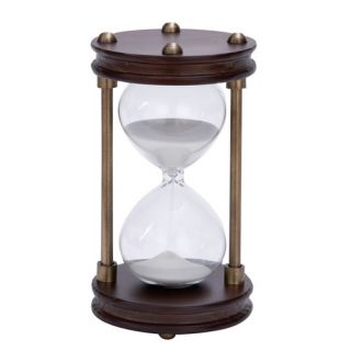 Woodland Imports Wood Metal Hourglass