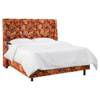 Archer Patterned Tufted Wingback Bed   Skyline Furniture