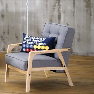 Baxton Studio Mid Century Masterpieces Club Chair in Gray   16707925