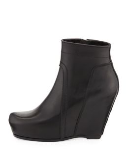 Rick Owens Side Zip Wedge Ankle Boot