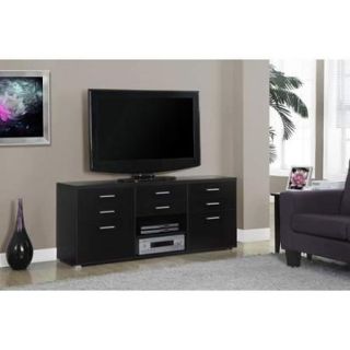 Monarch 60" TV Console in Cappuccino with 8 Drawers