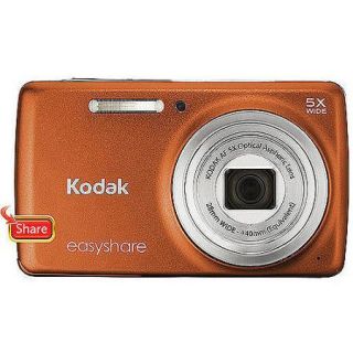 Kodak M552 Orange 14MP Digital Camera Bundle w/ 5x Optical Zoom, 2.7" LCD Display