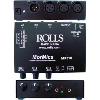 Rolls Mx310 Mormics 3ch Mic Mixer/combiner (mx310)
