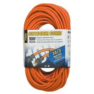 Prime Wire & Cable  Heavy Duty Outdoor Extension Cord 100ft. 14/3 SJTW