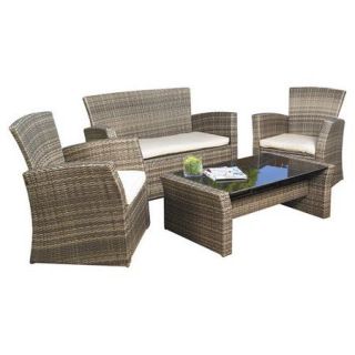 Mission Hills Redondo 4 Piece Lounge Seating Group with Cushions