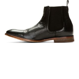 by Hudson Black Leather Chelsea Patterson Boots