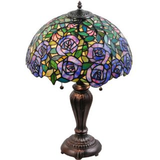 Tiffany Rosebush 24 H Table Lamp with Bowl Shade by Meyda Tiffany