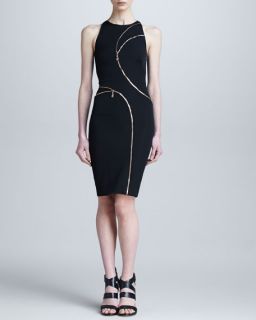 Versace Collection Asymmetric Zip Detail Dress