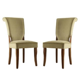 Oxford Creek  Dniing Chairs in Olive Velvet (Set of 2)