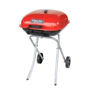 BBQ Pro  18in Foldable Grill with Deep Width   Red