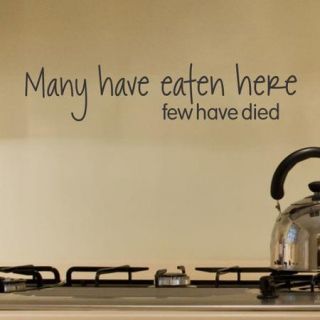 Belvedere Designs LLC Many Have Eaten Here Wall Decal