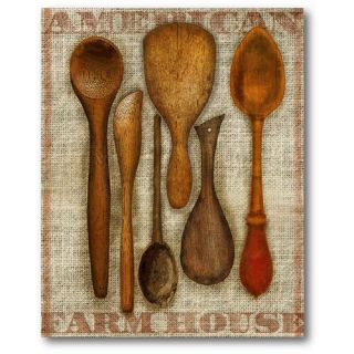 Farmhouse Wooden Spoons Graphic Art on Canvas