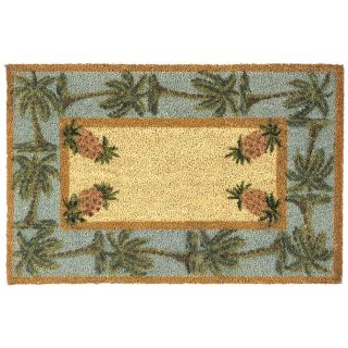 Pineapple and Palm Tree Coir Doormat   Shopping   Big