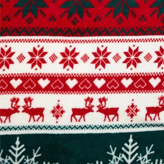 Soft & Cozy Nordic Print Throw   Reindeer   7808280