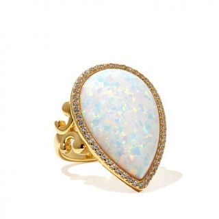 Victoria Wieck Absolute™ and Synthetic Opal Vermeil Ring   7903666