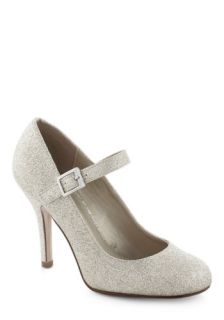 Yes I Candescent Heel in Silver  Mod Retro Vintage Heels
