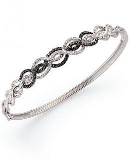 Black and White Diamond Bracelet in Sterling Silver (3/4 ct. t.w
