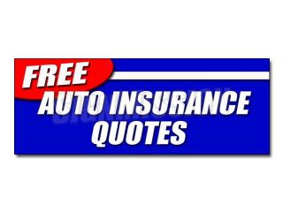 24" FREE AUTO INSURANCE QUOTES DECAL sticker car motorcycle homeowner geico save