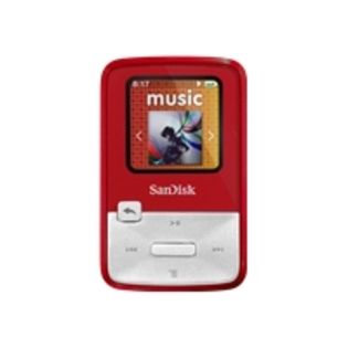 SanDisk  SANSA Clip Zip MP3 Player, 4GB Red