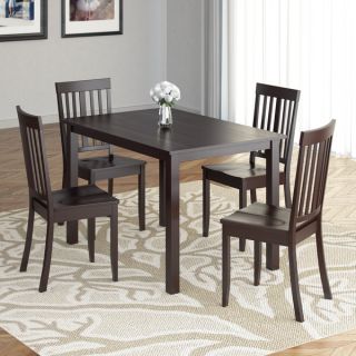 CorLiving DRG 595 Z3 Atwood 5 piece Dining Set with Cappuccino Stained