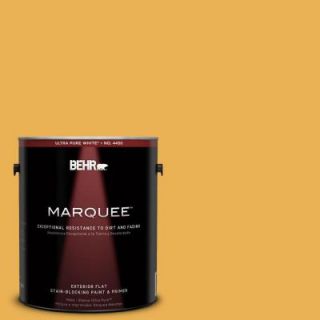 BEHR MARQUEE 1 gal. #PMD 20 Goldenrod Field Flat Exterior Paint 445301