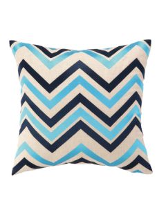 Chevron Embroidered Pillow by Courtney Cachet