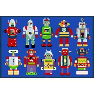 Olive Kids Go Robots 19 x 29 inch Rug   Home   Home Decor   Rugs