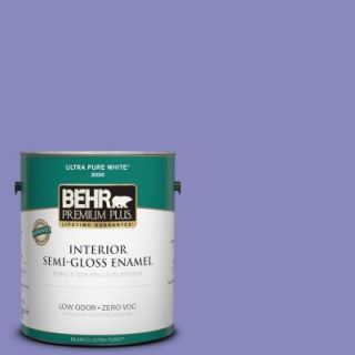 BEHR Premium Plus 1 gal. #620B 5 Pristine Petal Zero VOC Semi Gloss Enamel Interior Paint 330001
